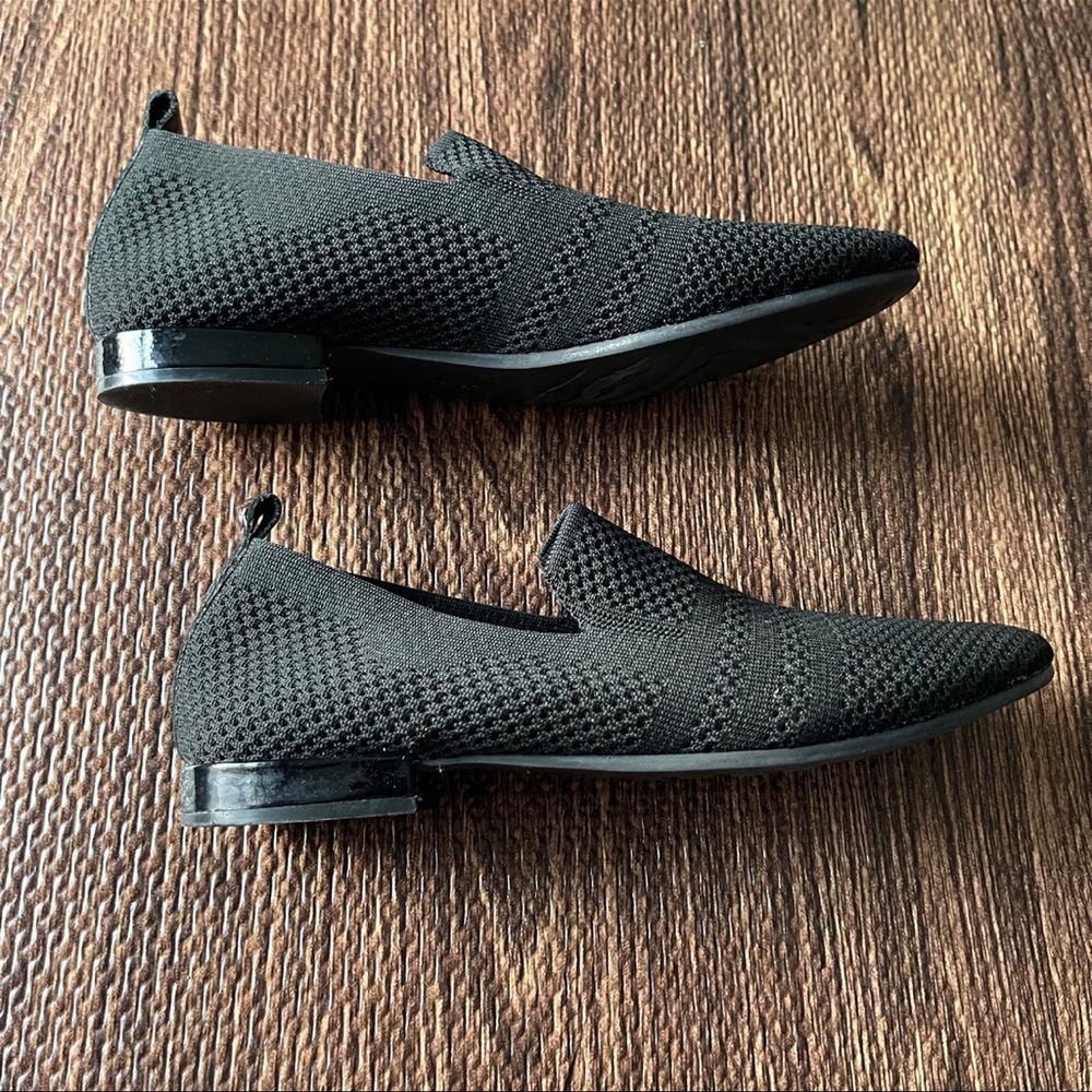 David Tate Black Flats Modern Slip-On Design